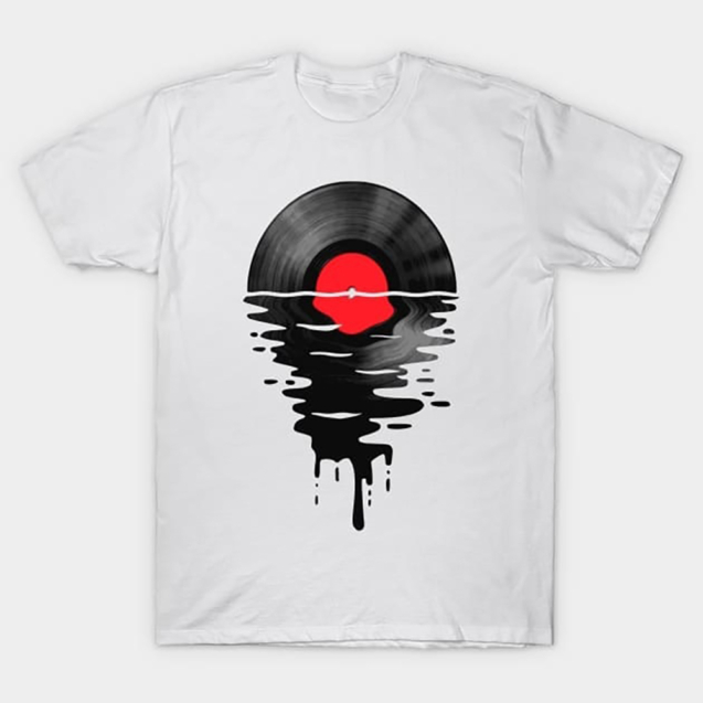 Music Record Sunset Red T-Shirt4