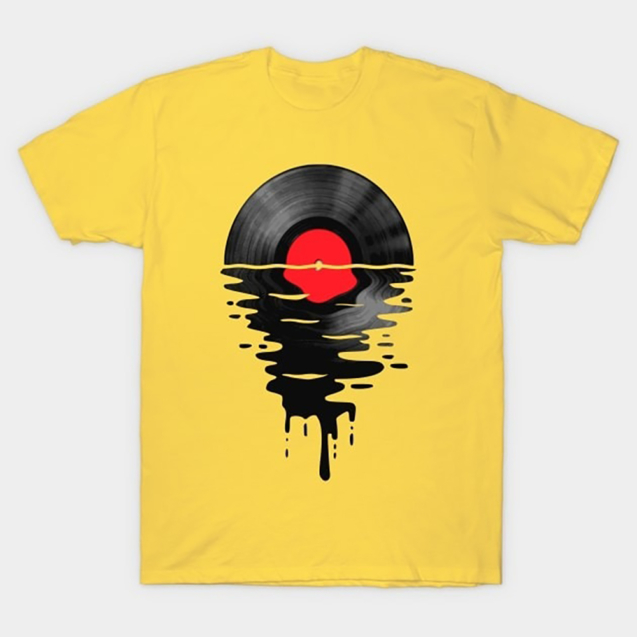 Music Record Sunset Red T-Shirt5