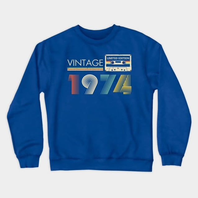 Vintage 1974 Limited Edition Cassette Crewneck Sweatshirt4